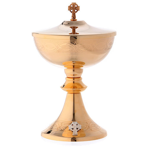 Pisside mod. Ciborium ottone dorato h 23 cm 1