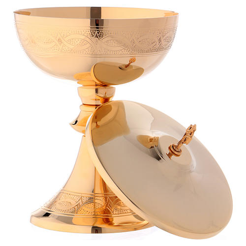 Pisside mod. Ciborium ottone dorato h 23 cm 4