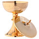 Pisside mod. Ciborium ottone dorato h 23 cm s4
