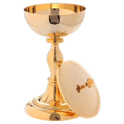 Chalice and ciborium in golden brass 4