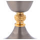 Chalice and ciborium in brass with 24K gold-plating inside and on the junction s3