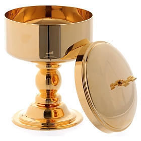 Pisside fontana ottone dorato 14 cm