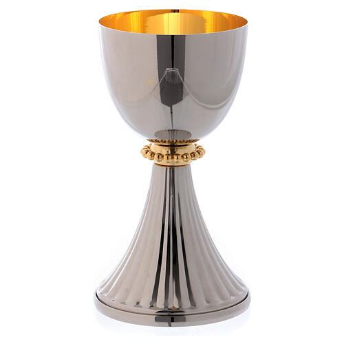 Chalice and ciborium St. German in silver brass and golden brass 2