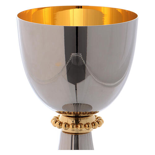 Chalice and ciborium St. German in silver brass and golden brass 3