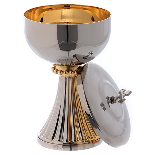 Chalice and ciborium St. German in silver brass and golden brass 4