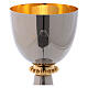 Chalice and ciborium St. German in silver brass and golden brass s3