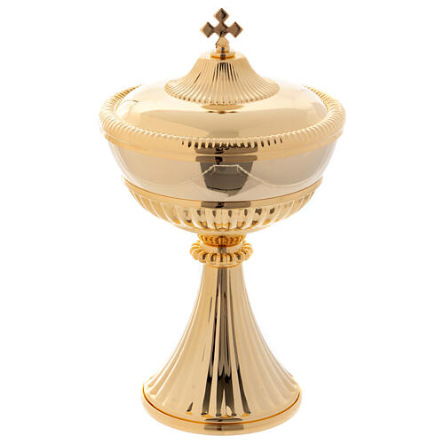 Chalice and ciborium, empire style, in golden brass 5