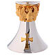 Chalice, ciborium and paten set in brass, with Evangelist symbols Molina s3