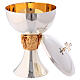 Chalice, ciborium and paten set in brass, with Evangelist symbols Molina s5