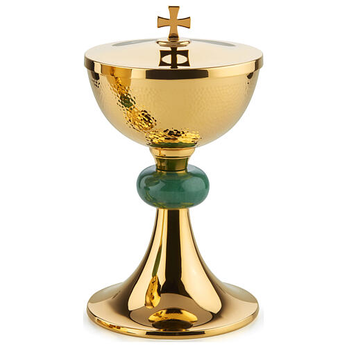 Chalice, ciborium and paten set gilded brass Molina 2