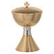 Set calice pisside patena taglio stilizzato ottone bicolore Molina s4