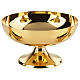 Set of brass chalice, ciborium and paten, leaves and grapes Molina s5