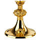 Chalice, ciborium and paten set, with leaves and grapes in brass Molina s7