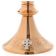 Chalice and Paten 20 cm in polished golden brass s3