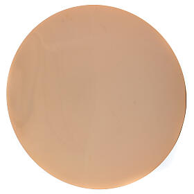 Patene aus poliertem vergoldetem Messing, Durchmesser von 14 cm