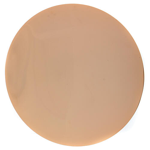 Patene aus poliertem vergoldetem Messing, Durchmesser von 14 cm 1