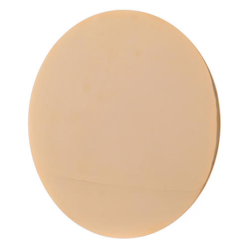 Calice con decori e patena 13 cm ottone dorato opaco 7