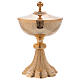 Gold plated brass ciborium with grape decoration s1