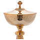 Gold plated brass ciborium with grape decoration s2