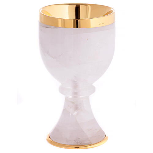 Chalice in rock crystal with sterling silver cup 4