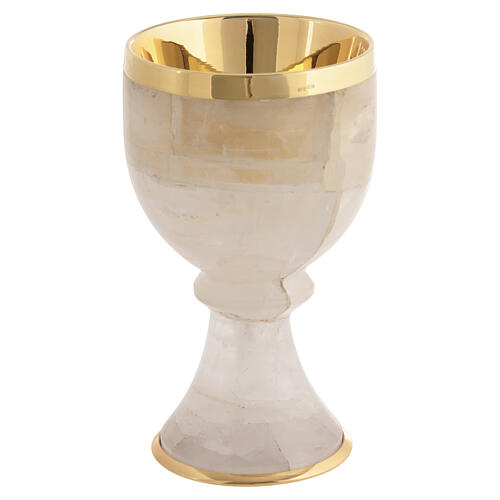 Calice in cristallo di rocca coppa argento 925 3