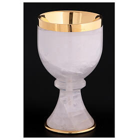 Communion chalice in rock crystal with 925 silver cup