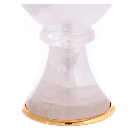 Communion chalice in rock crystal with 925 silver cup 5