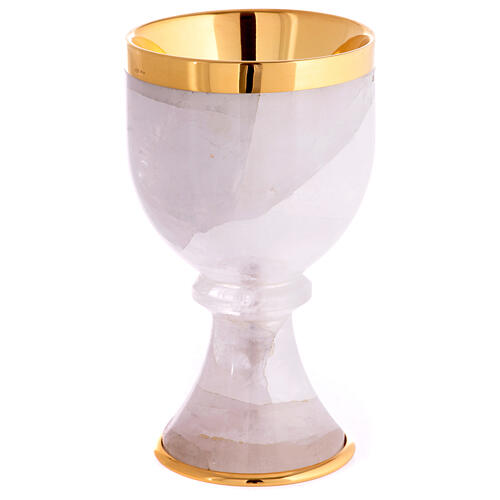 Communion chalice in rock crystal with 925 silver cup 6