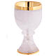 Communion chalice in rock crystal with 925 silver cup s4