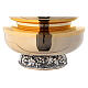 Stacking ciboria in gold plated brass grape and leaf decoration s4