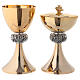 Chalice and ciborium with fish and Chi-Rho decoration on junction in brass s1