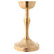 Chalice and ciborium with base and node in Medieval style 24-karat gold plated brass s3