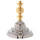 Cálice e Píxide bicolor base barroca latão dourado 24k s7