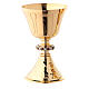 Chalice and ciborium with hammered base and fused junction with crystals s3