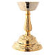 Calice e Pisside base e nodo in fusione ottone dorato 24k  s3