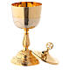Calice e Pisside base e nodo in fusione ottone dorato 24k  s4