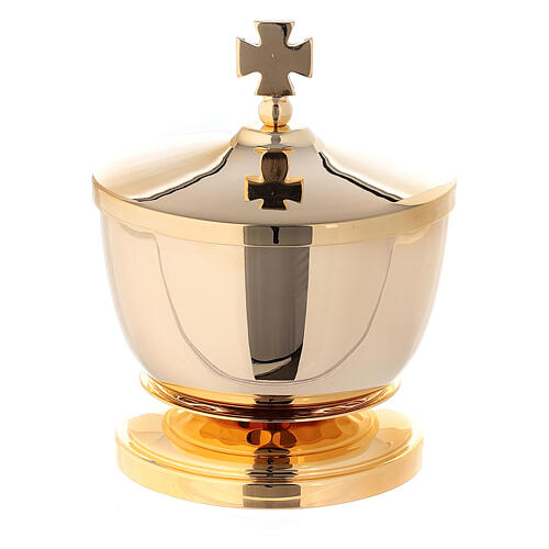Small ciborium of polished gold plated brass diam. 8 in 1