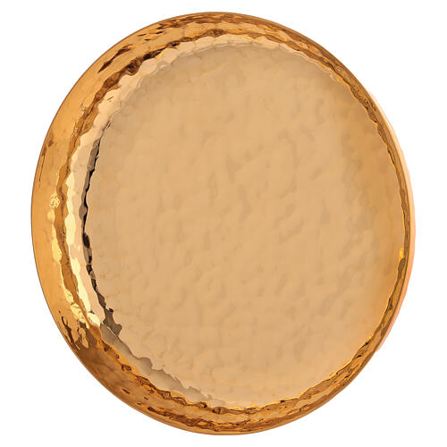 Patena ottone dorato 24 carati cesellata artigianalmente 2