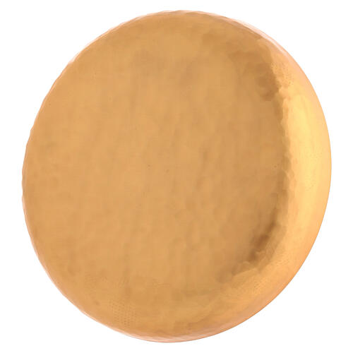 Patena ottone dorato 24 carati cesellata artigianalmente 3