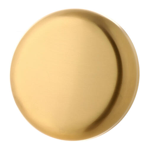 Paten in golden brass, polished, high sides 16 cm 4