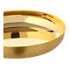 Golden brass paten with polished interior, 16 cm s2