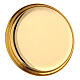 Golden brass paten with polished interior, 16 cm s3