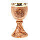 Olive wood engraved chalice s1