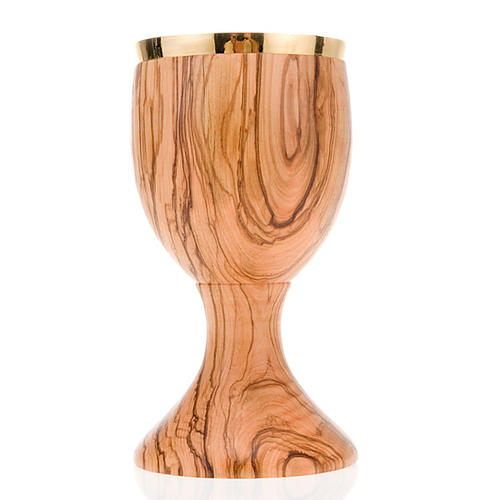 calice en bois d'olivier, bords fins 2