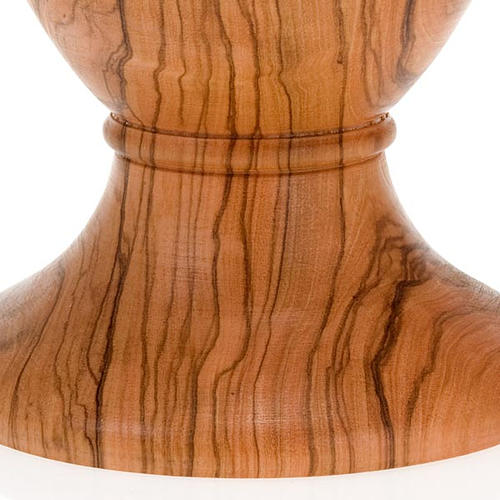 Olive wood chalice with returned edge 4