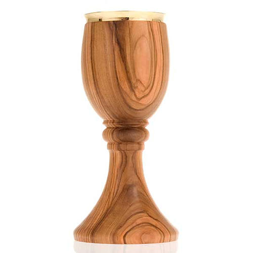 Olive wood travel-size chalice 2