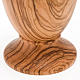 Olive wood chalice with 7 cm glass cup s4