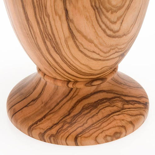 Olive wood chalice with 7 cm glass cup 4