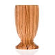 Olive wood chalice with 7 cm glass cup s3
