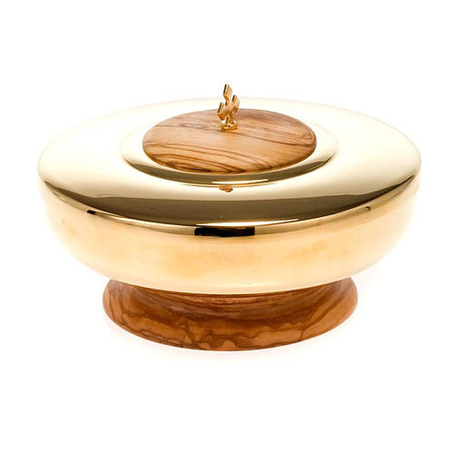 Olive wood ciborium 16 cm diam. 6